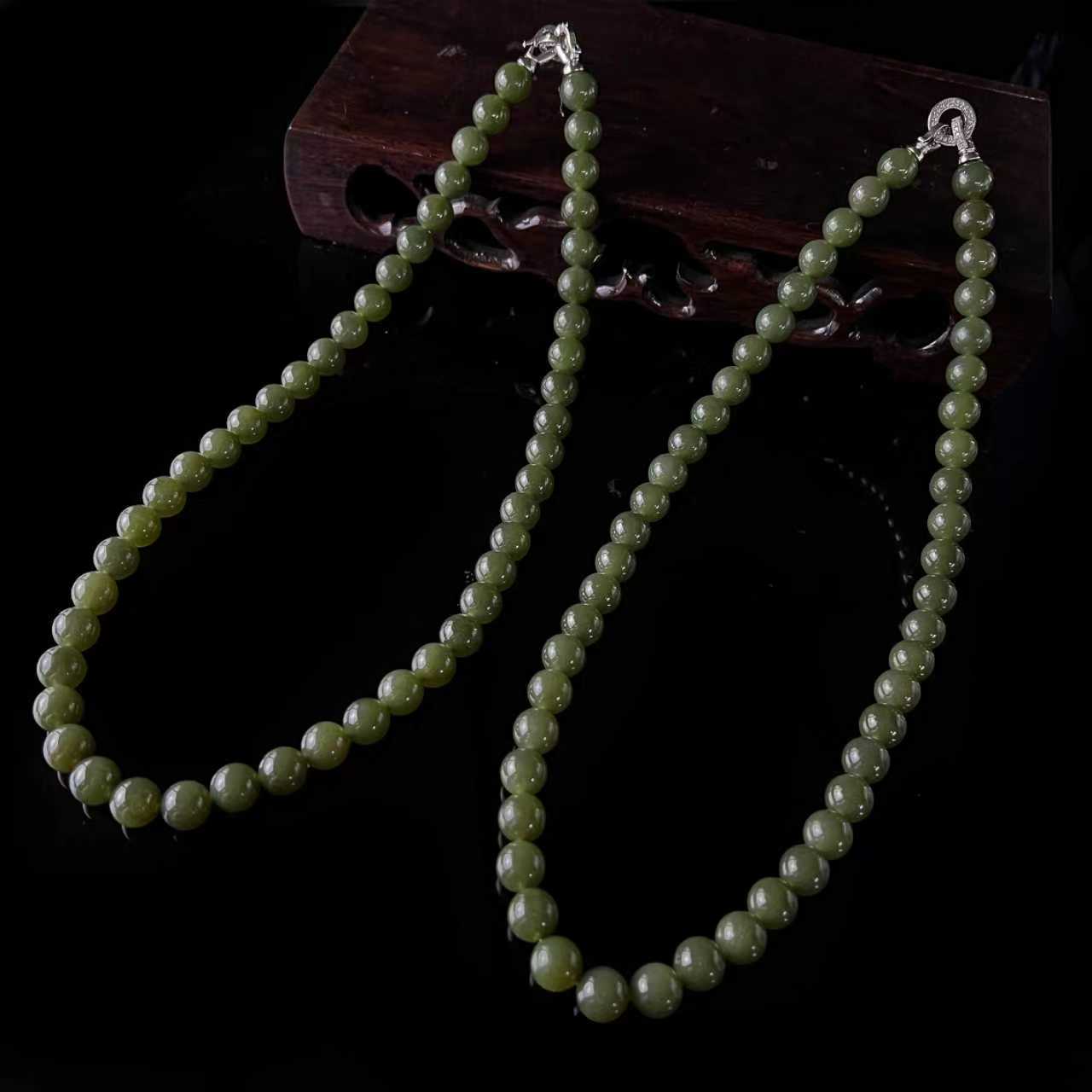 H4918-卡10左右-黄口和田玉项链-多样性发其一深