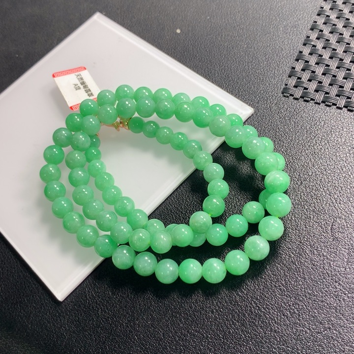 翡翠未镶嵌颈饰项链