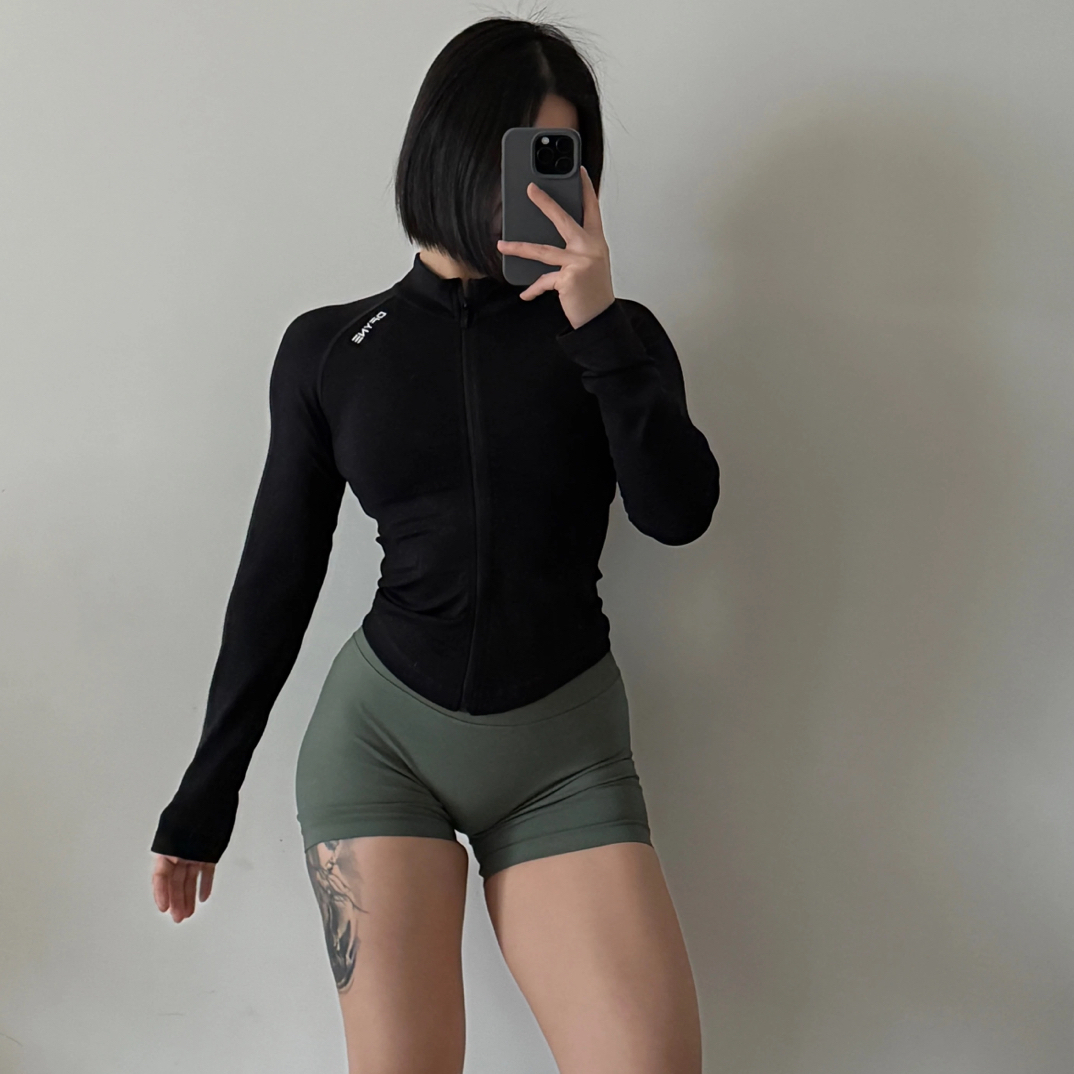 DFYNE外套健身软糯立领运动夹克女士紧身收腰瑜伽服拉链