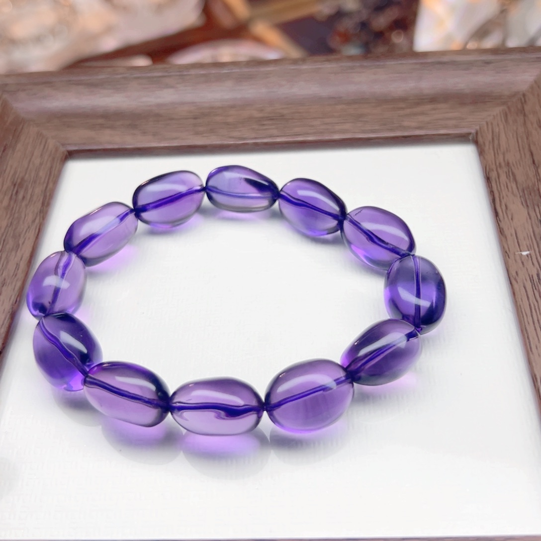紫晶手链未镶嵌N深海鱼油