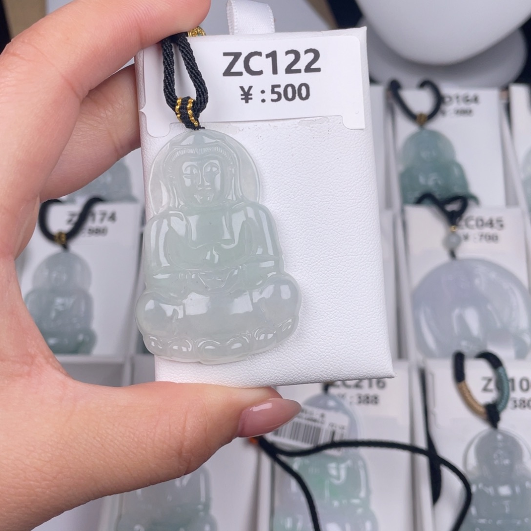 翡翠未镶嵌颈饰zc122