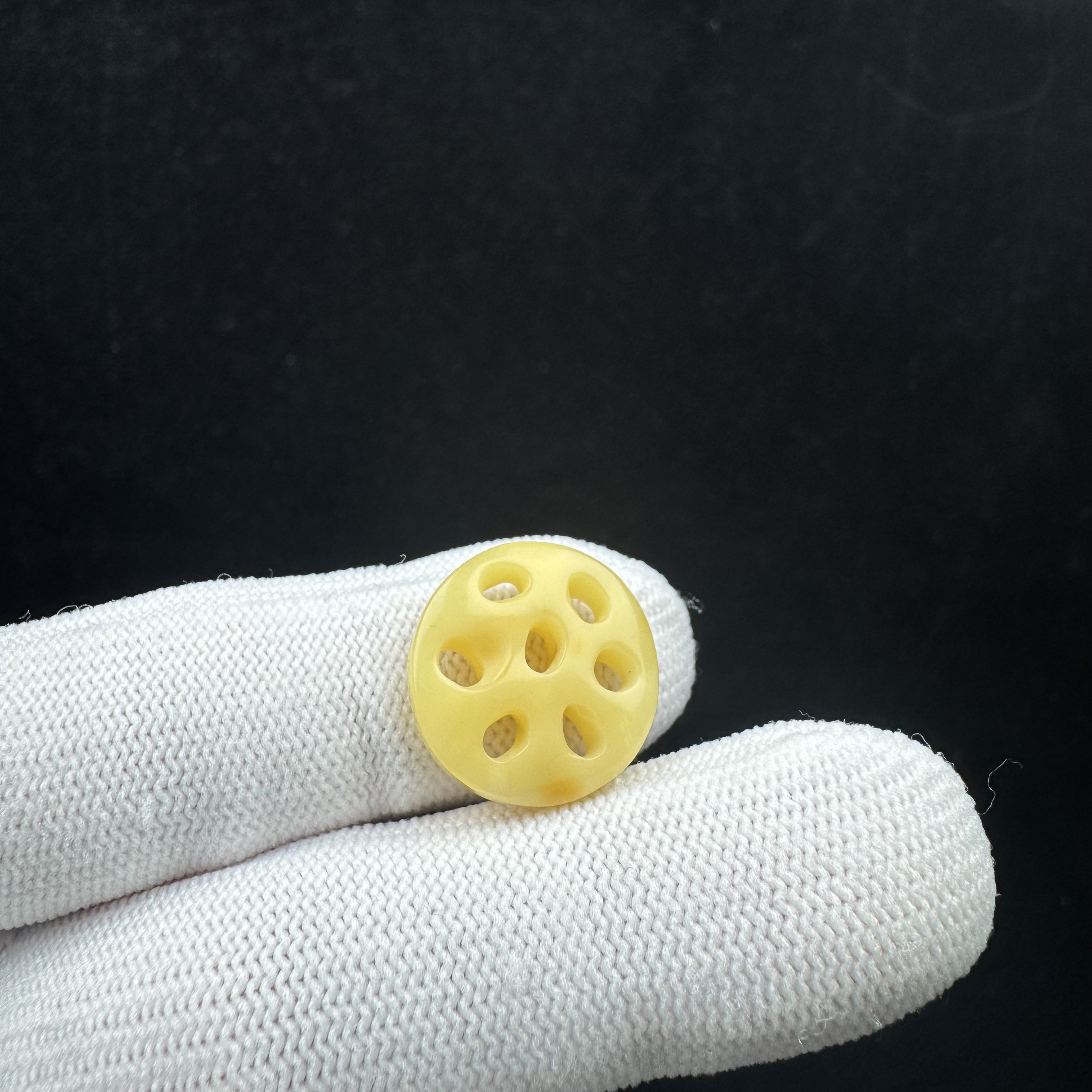 D5472【瑕疵】天然原矿蜜蜡 藕片17.5*17.5mm支持复检假一罚十