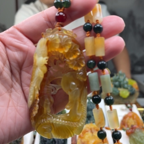 岫玉未镶嵌挂件挂件