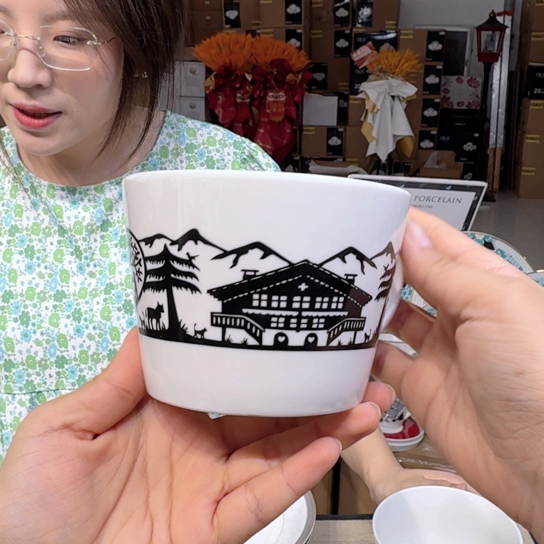 骨瓷马克杯560ml2只外贸尾单
