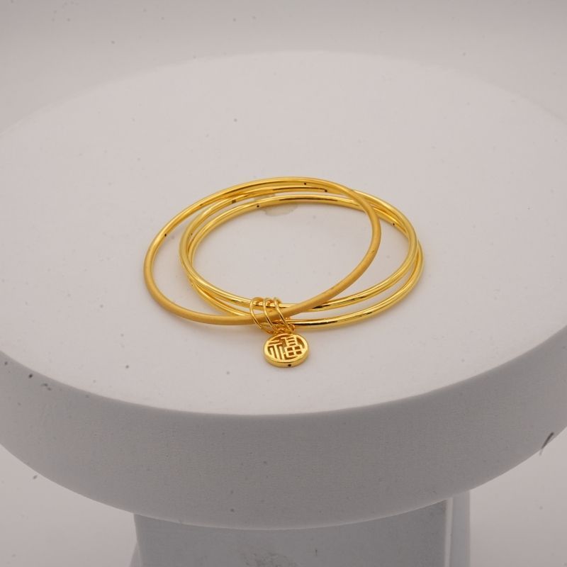 古福匠黄金足金古法精美手镯BYS0183134