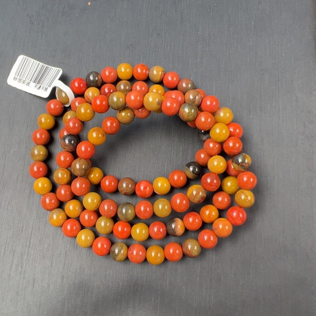 南红玛瑙未镶嵌（巧家包浆亮光长链7mm+