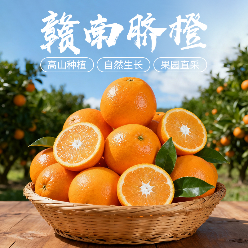 【带叶发货】s1正宗赣南脐橙江西橙子产地直发新鲜应季水果薄皮
