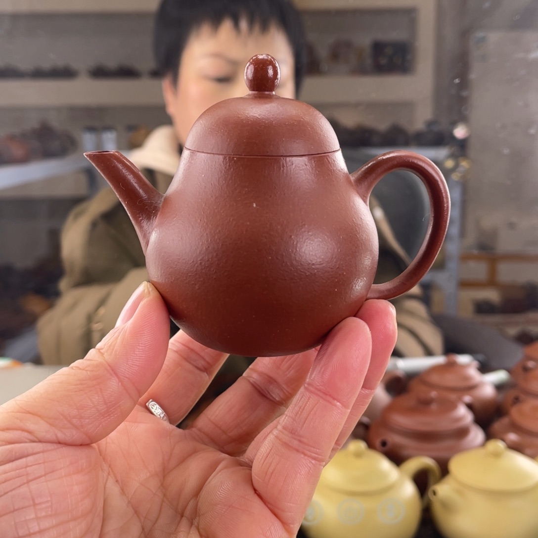 紫砂茶壶小煤窑朱泥小梨形100cc