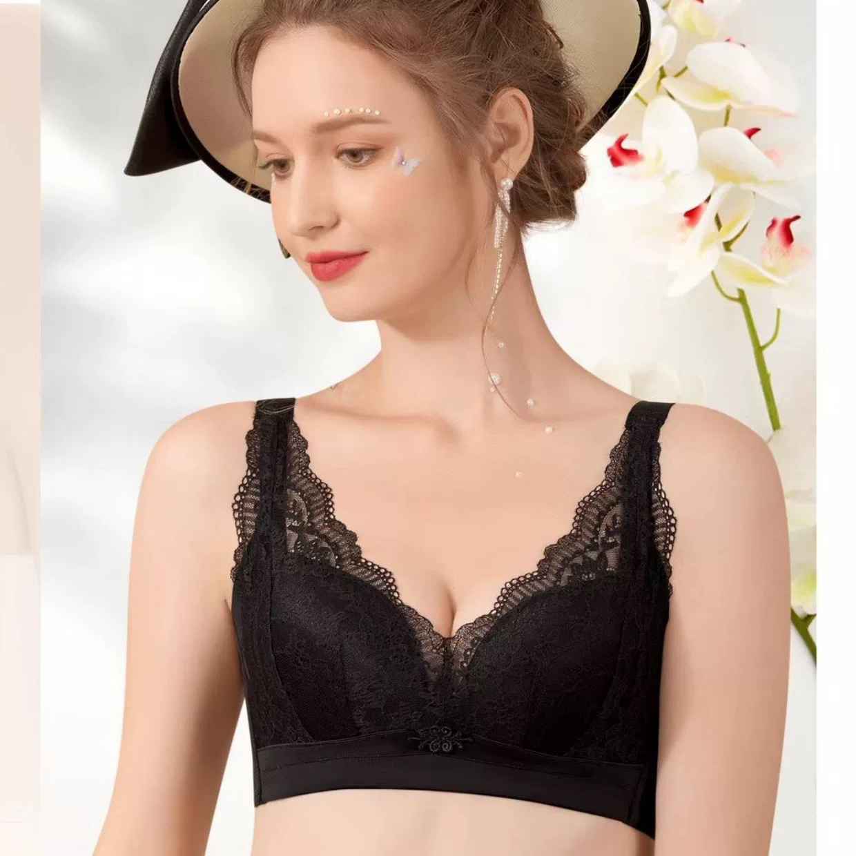 #162剪标女士内衣1.0舒适文胸性感蕾丝轻薄透气上托文胸