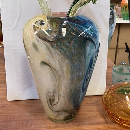 琉璃花瓶高31厘米口径9厘米