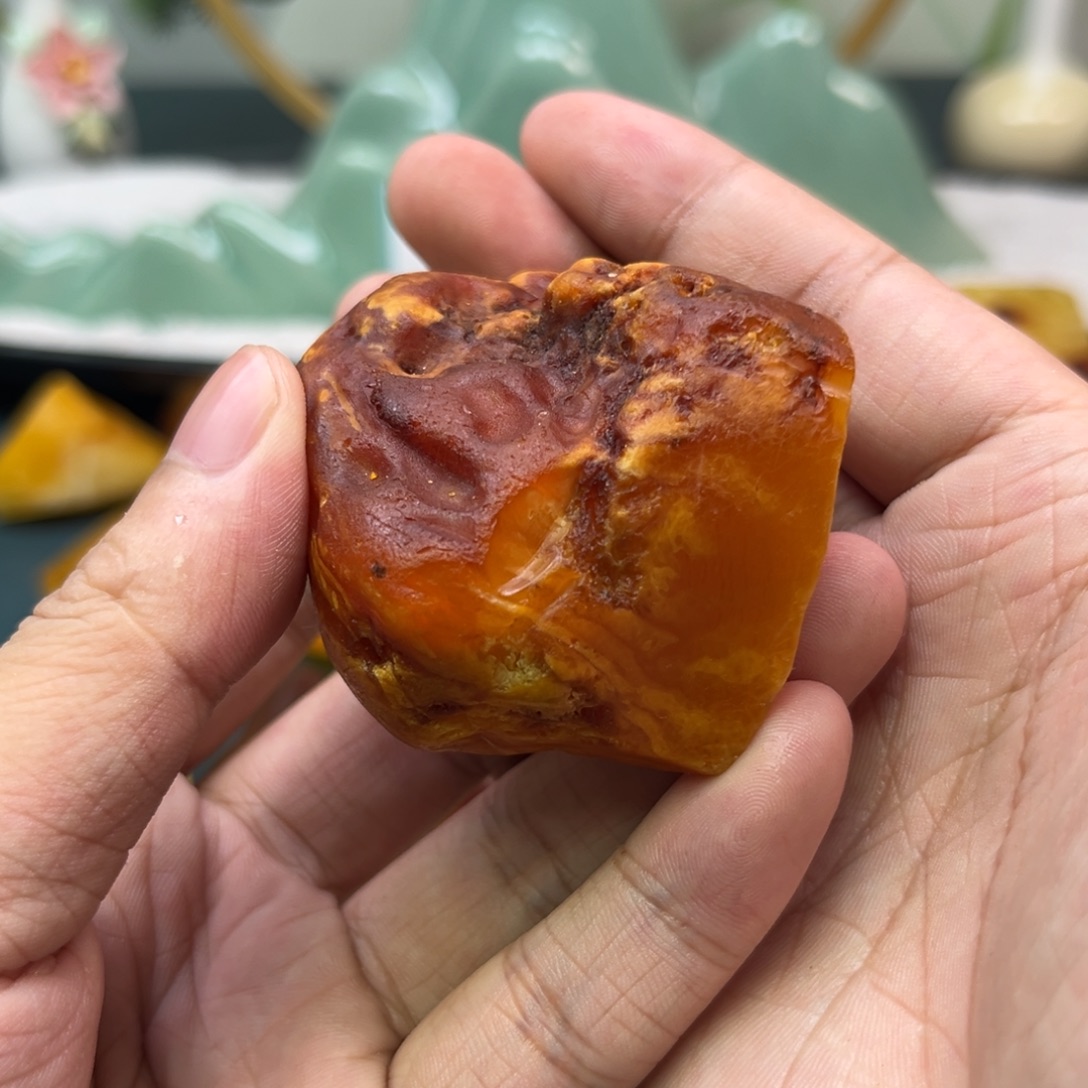 定制琥珀未镶嵌蜜蜡原石不退不换