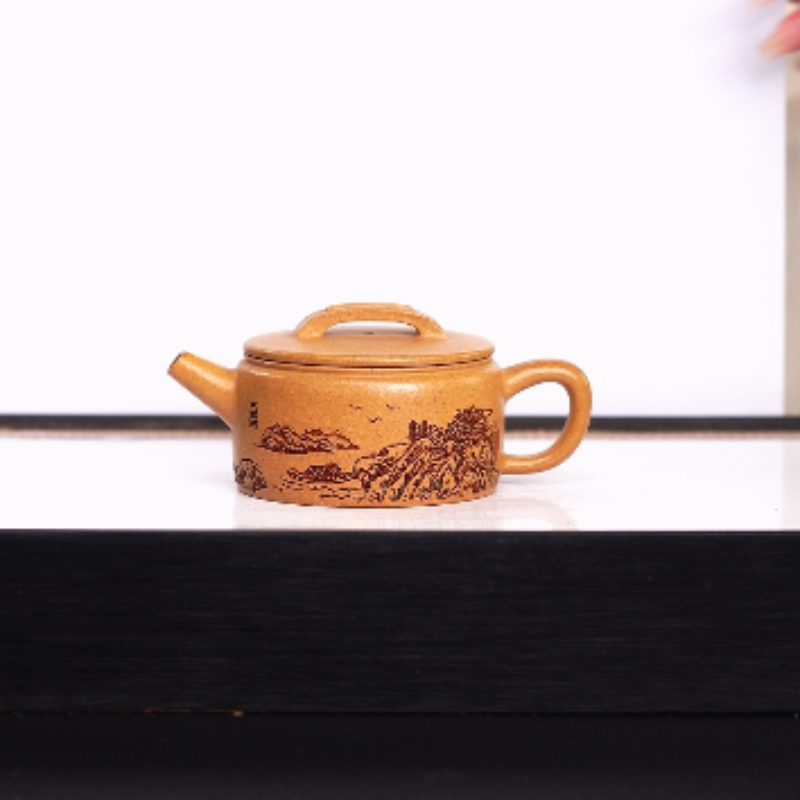 陶茶文化黄金段汉瓦壶
