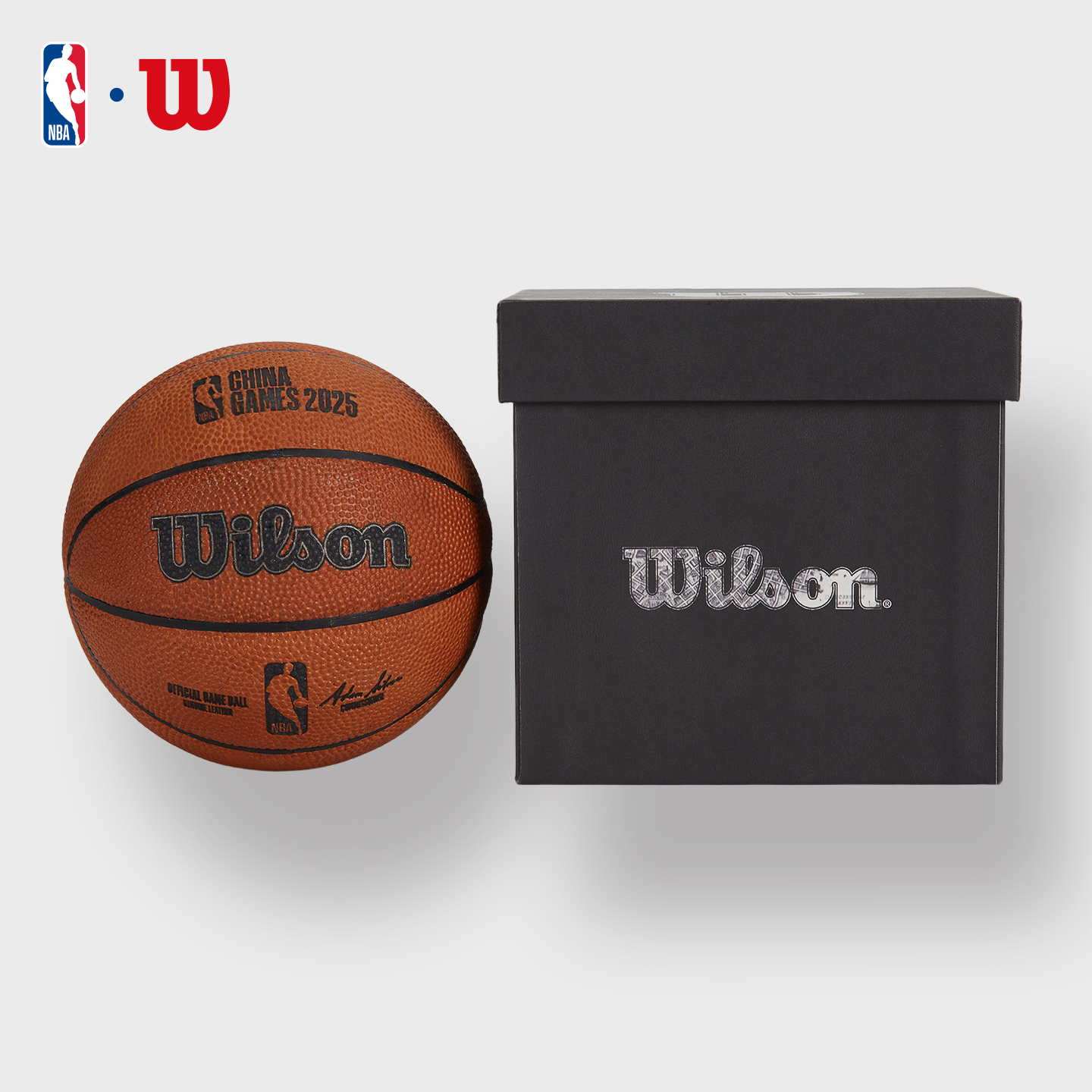 Wilson威尔胜官方25NBA中国赛纪念球收藏送1号迷你篮球带礼盒
