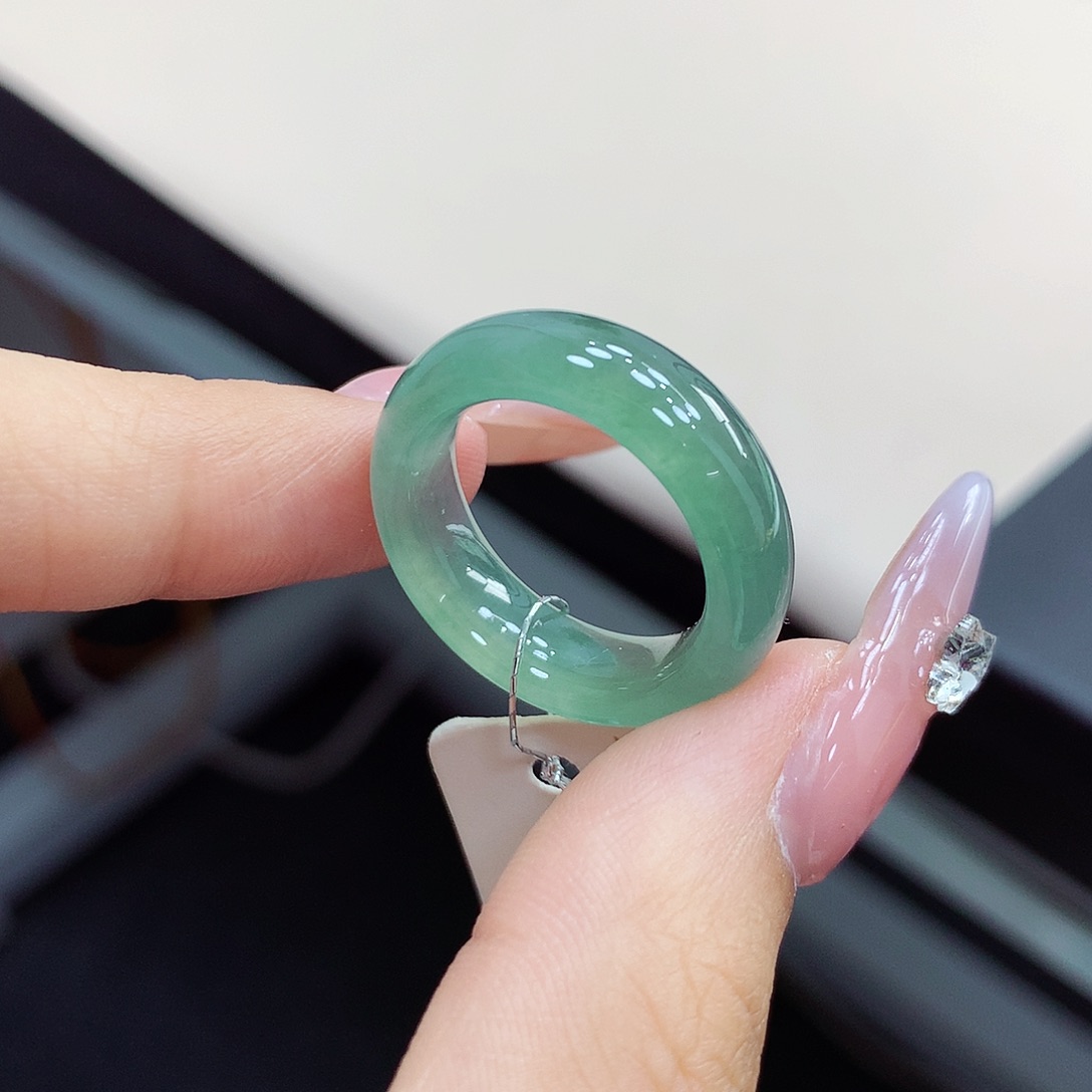 翡翠未镶嵌戒指14号