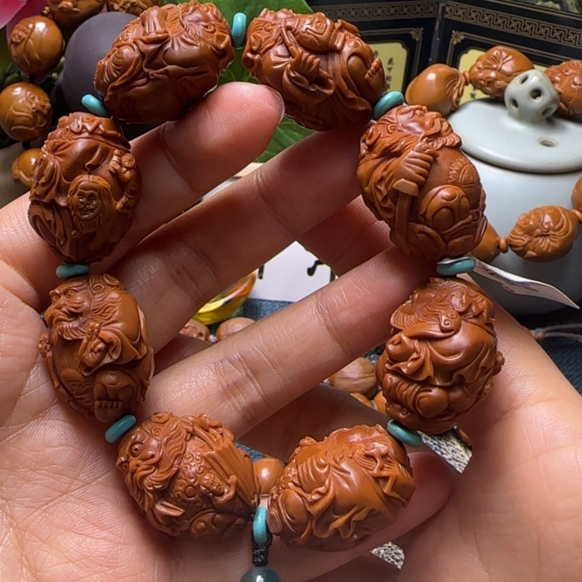 【闪购商品】橄榄核把件瑞兽小鬼钟馗