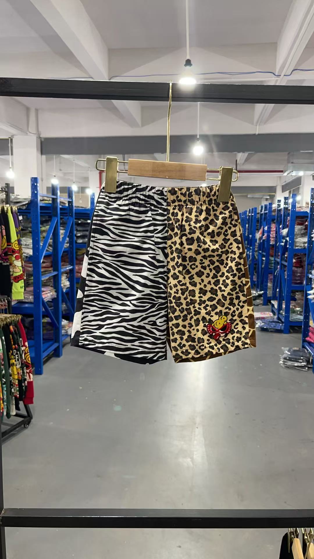 454 短裤 豹纹短裤 拼色   亲子装