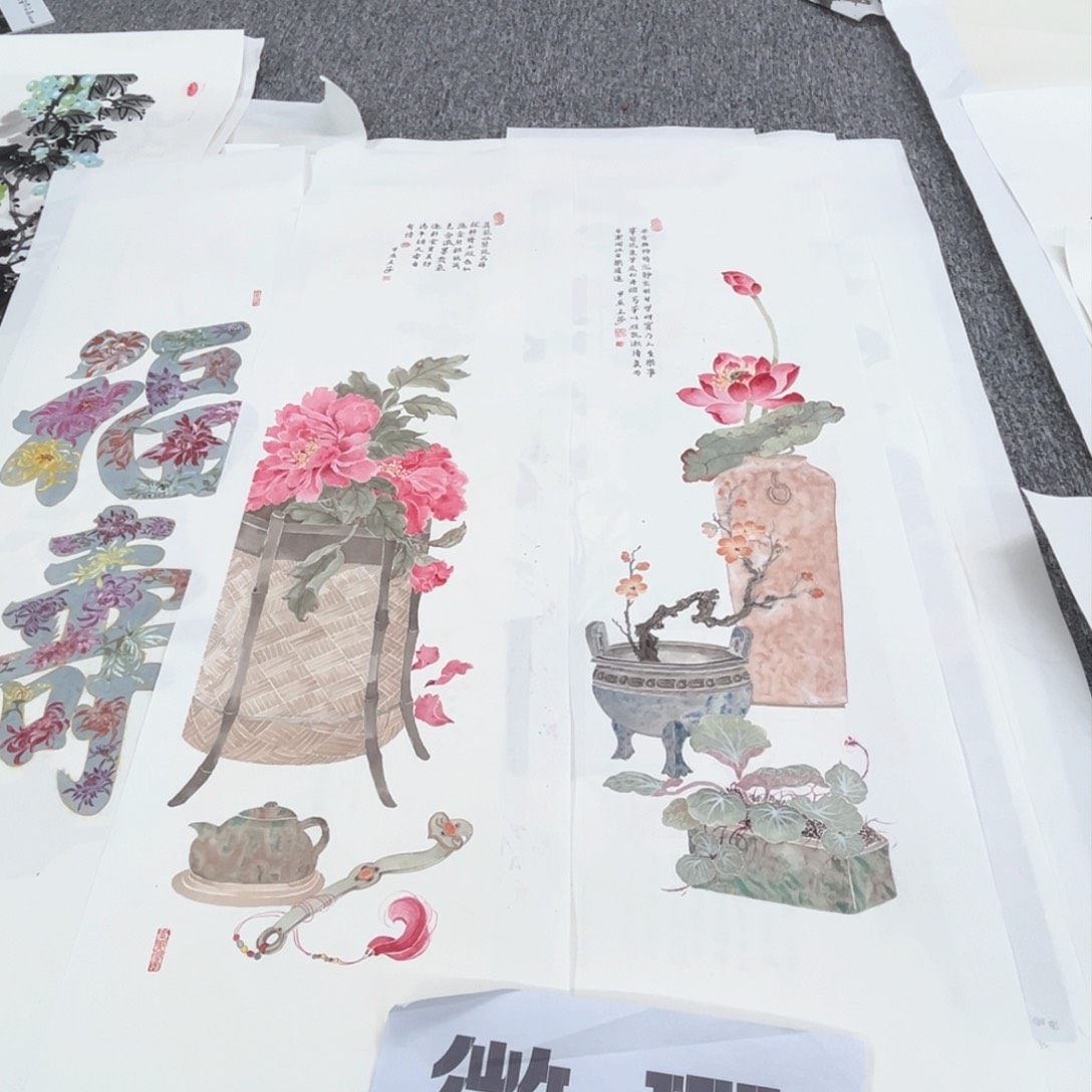 国画啊*?工笔画微瑕介意慎拍