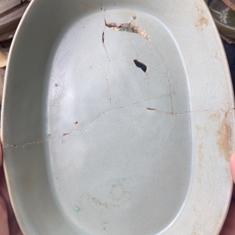 炉宝丰清凉寺汝窑水仙盆残器