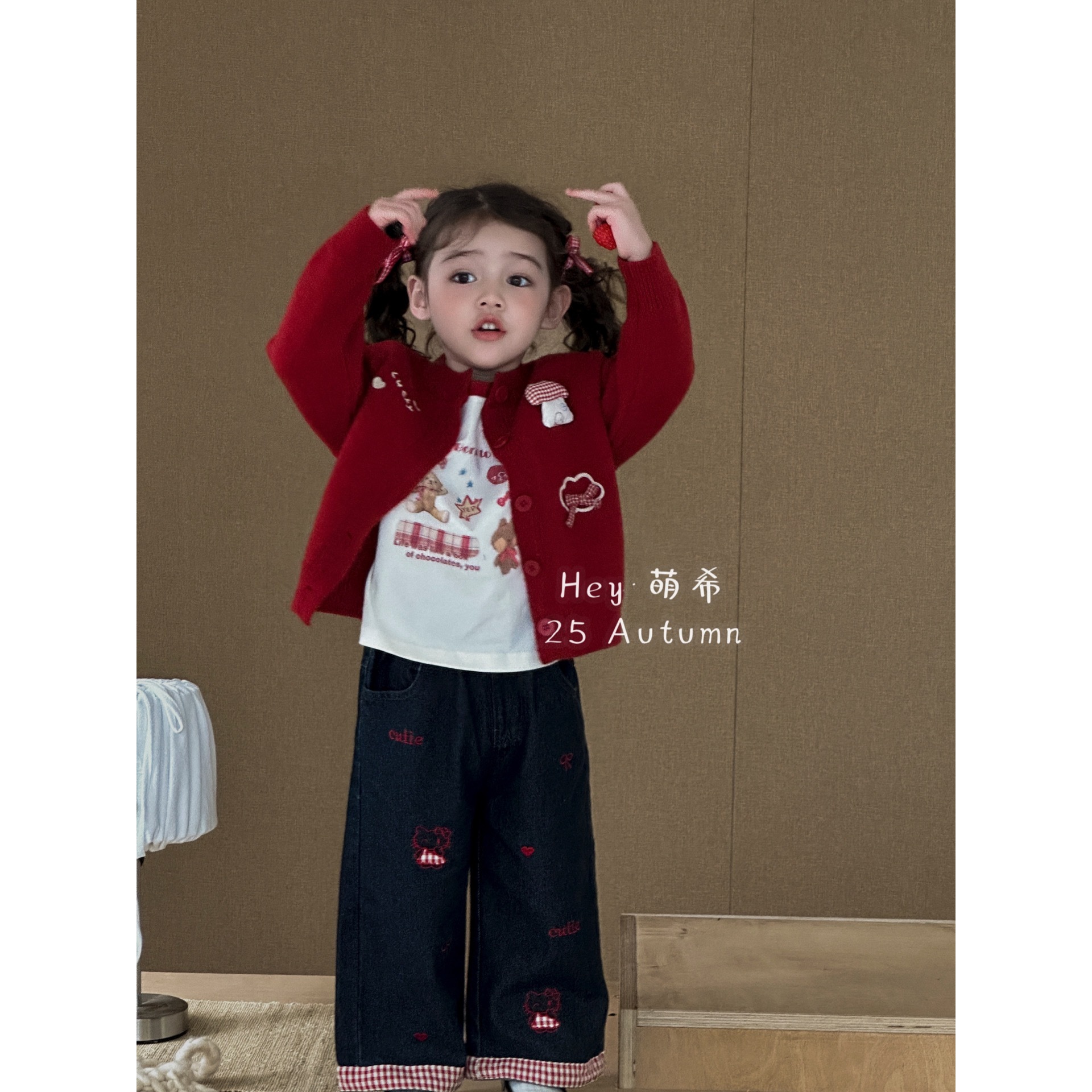 萌希·25秋~韩版凯蒂猫牛仔裤K5808（汉服）