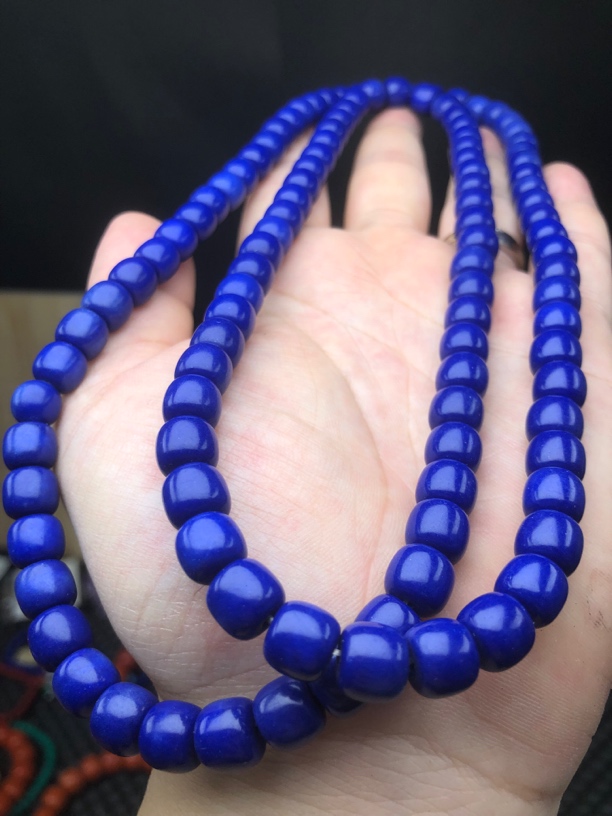 243青金石老型佛珠8mm108颗