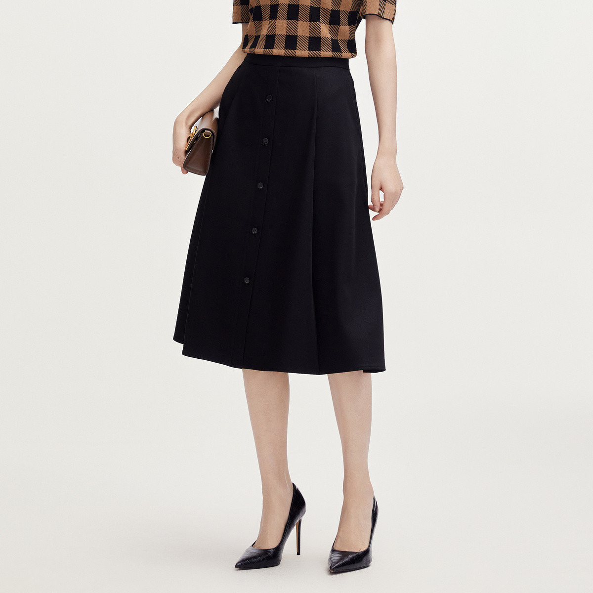 【CC专属】【商场同款】818胶囊系列百搭A字半身裙女NW01748W0