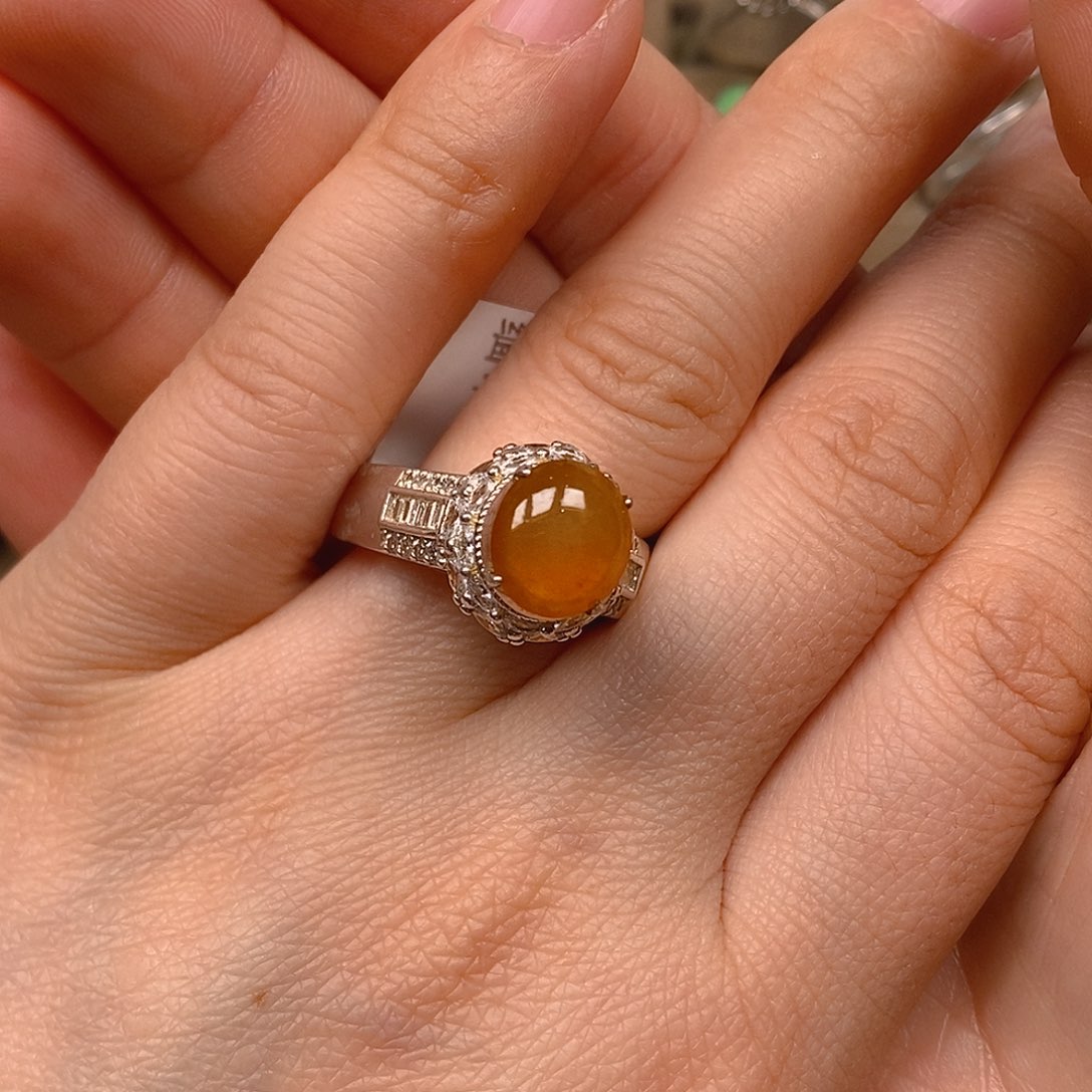 翡翠戒指未镶嵌翡翠蛋面