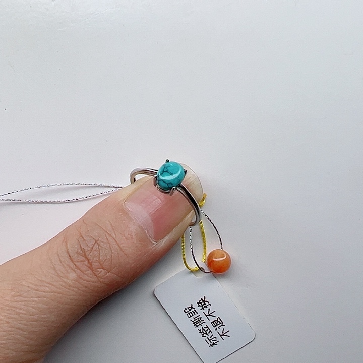 南红玛瑙戒指银S925镶嵌