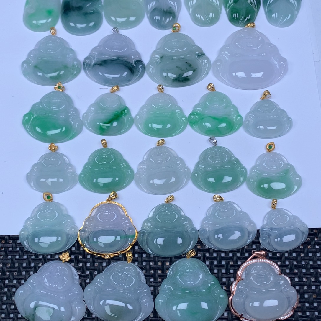 翡翠未镶嵌颈饰天然