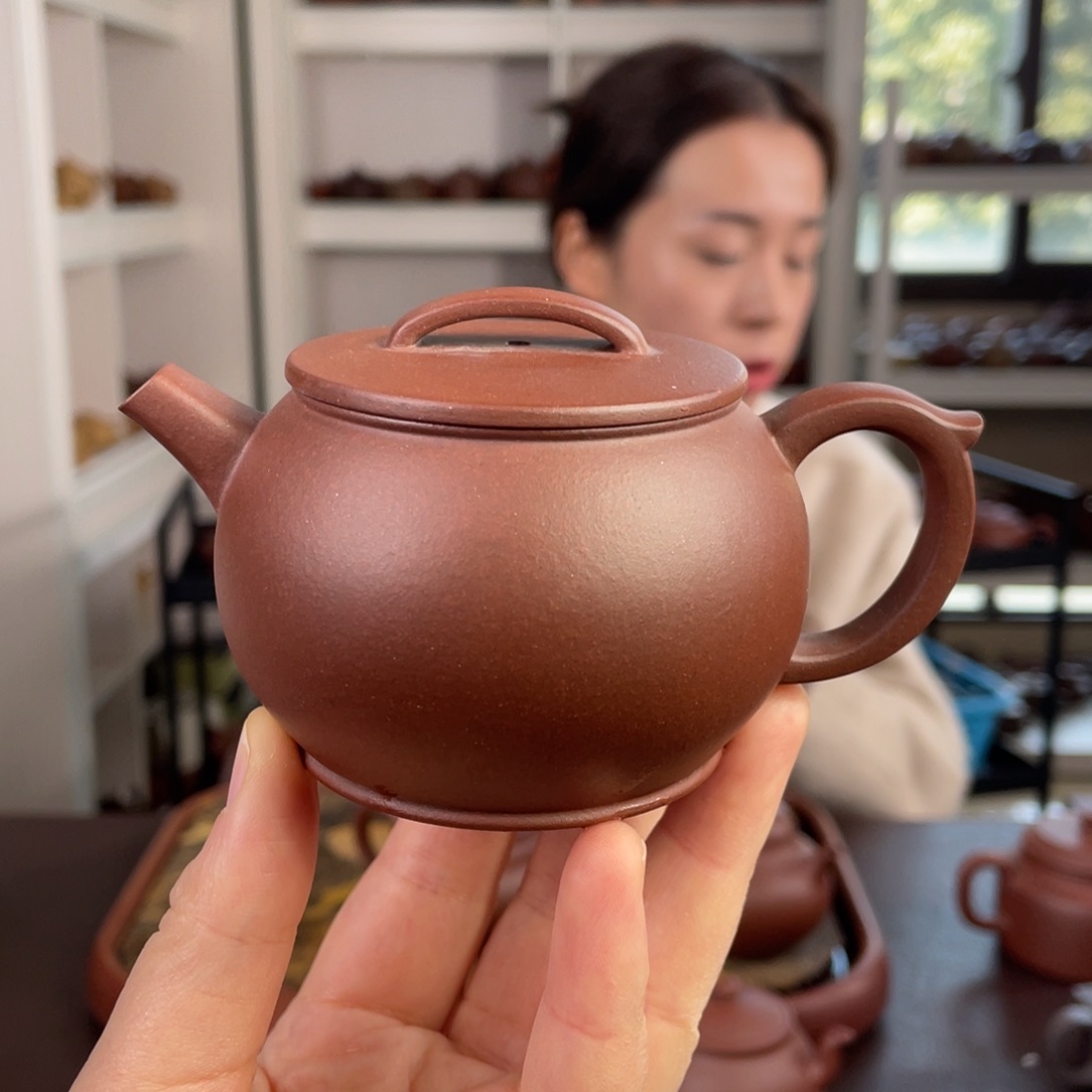 紫砂茶壶底槽清圆瓦160cc