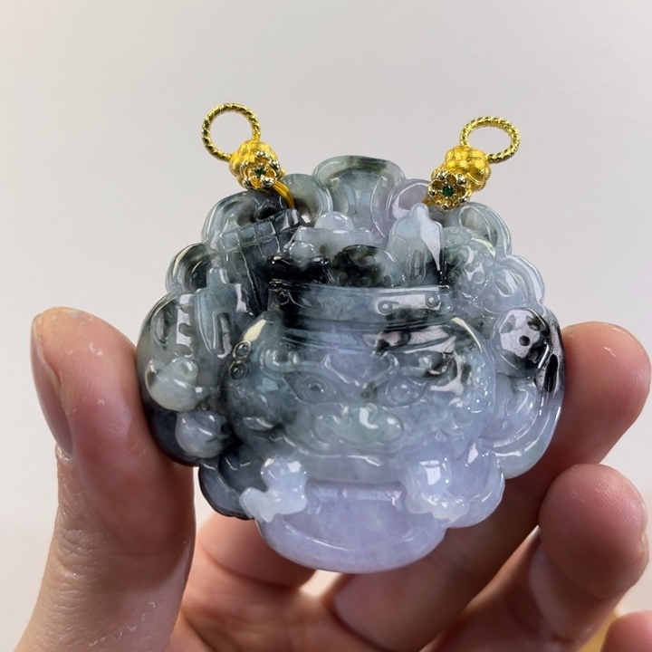 翡翠吊坠(赠链)未镶嵌代编织