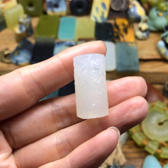 蛇纹石玉合金颈饰