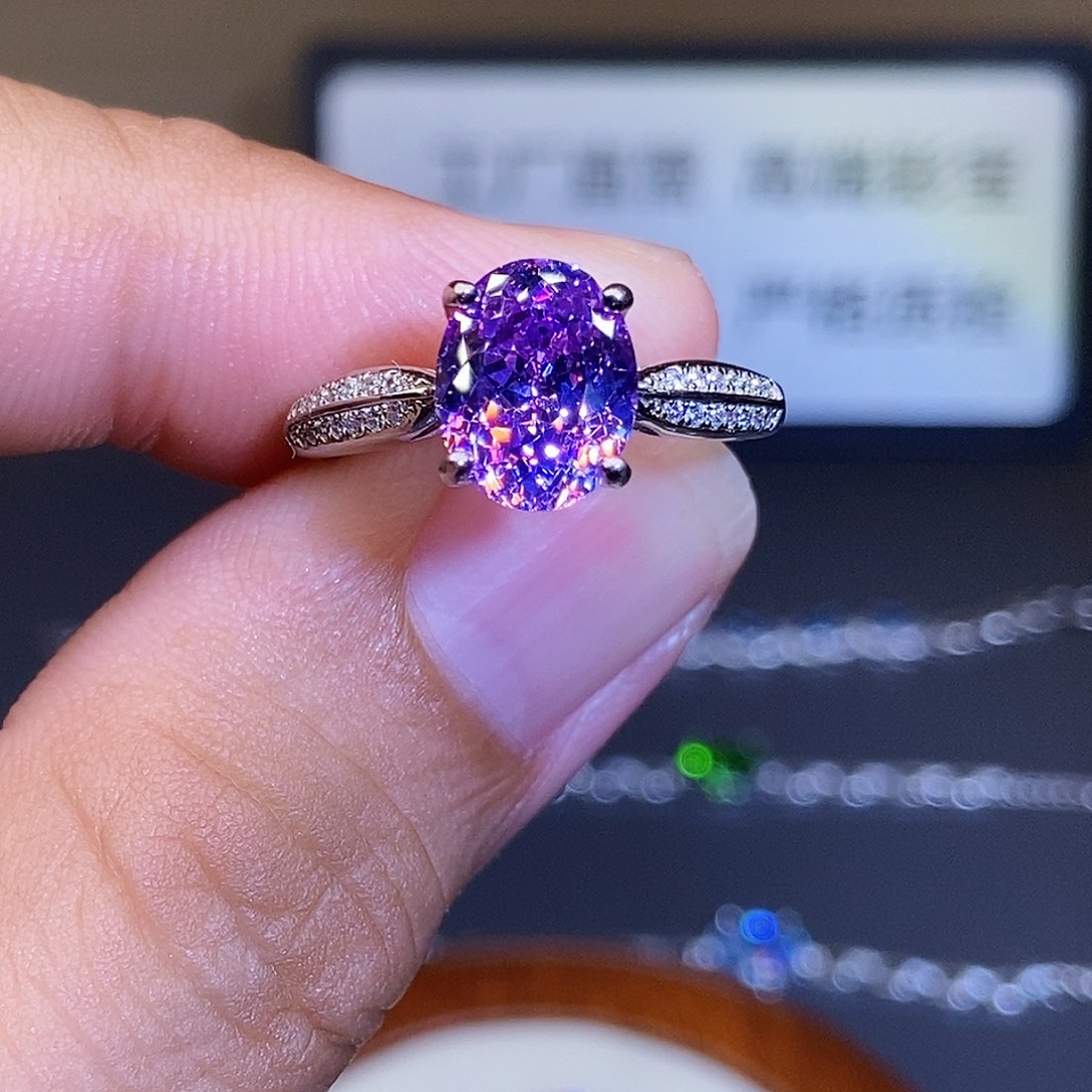 碧玺戒指银S925镶嵌