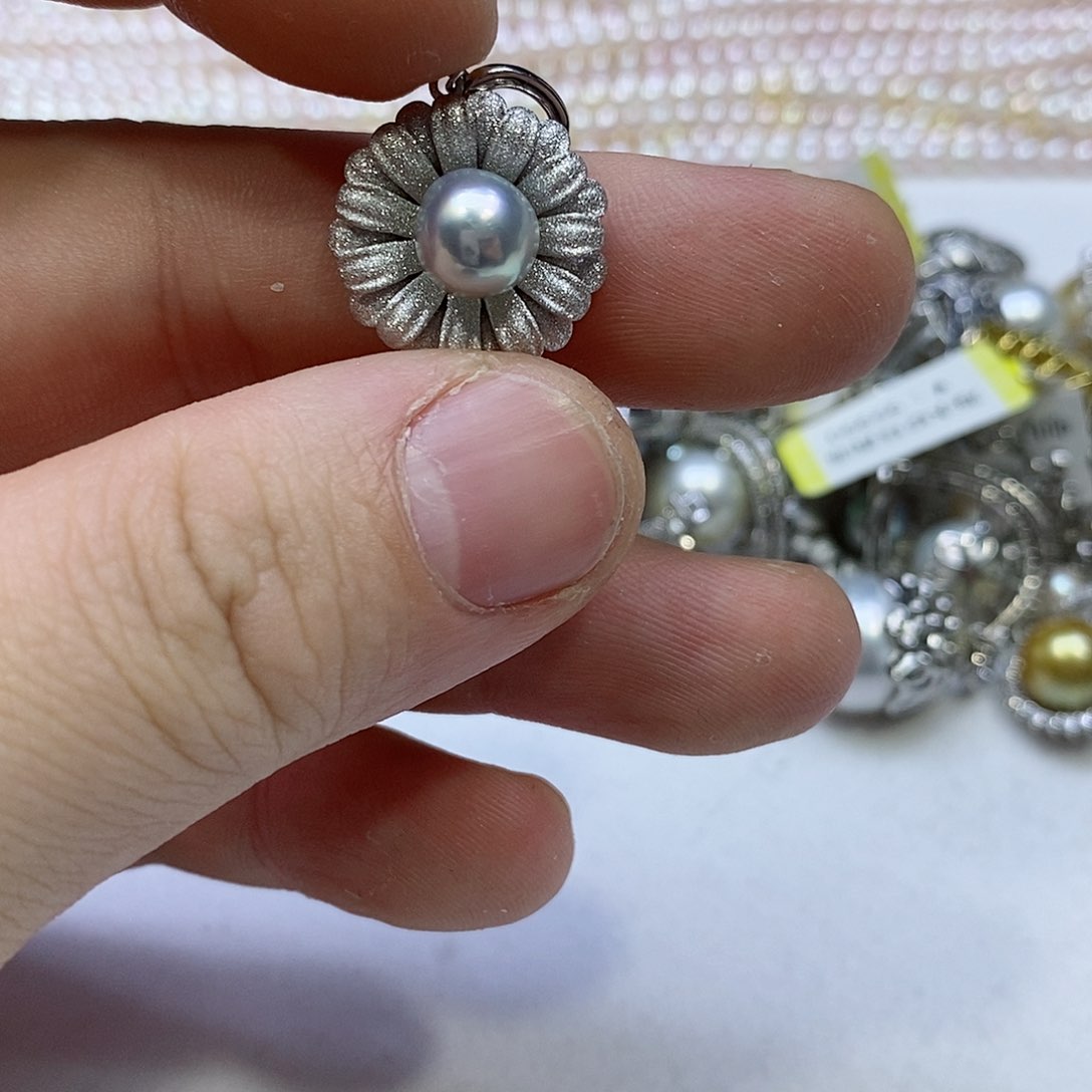 海水珍珠颈饰银S925镶嵌