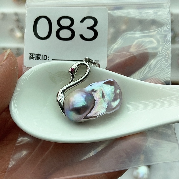 淡水珍珠颈饰银S925镶嵌