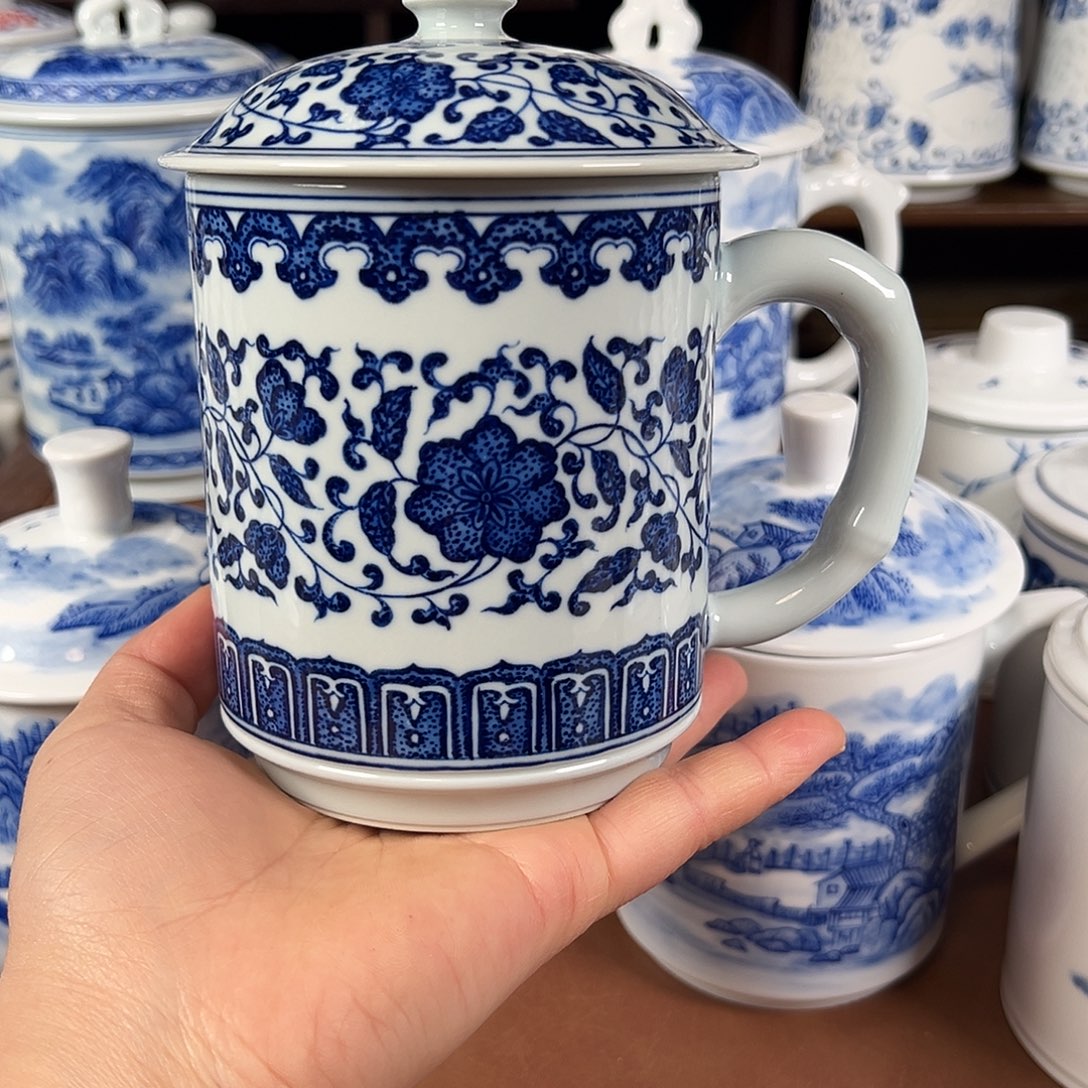 好***节景德镇高温陶瓷办公杯家用