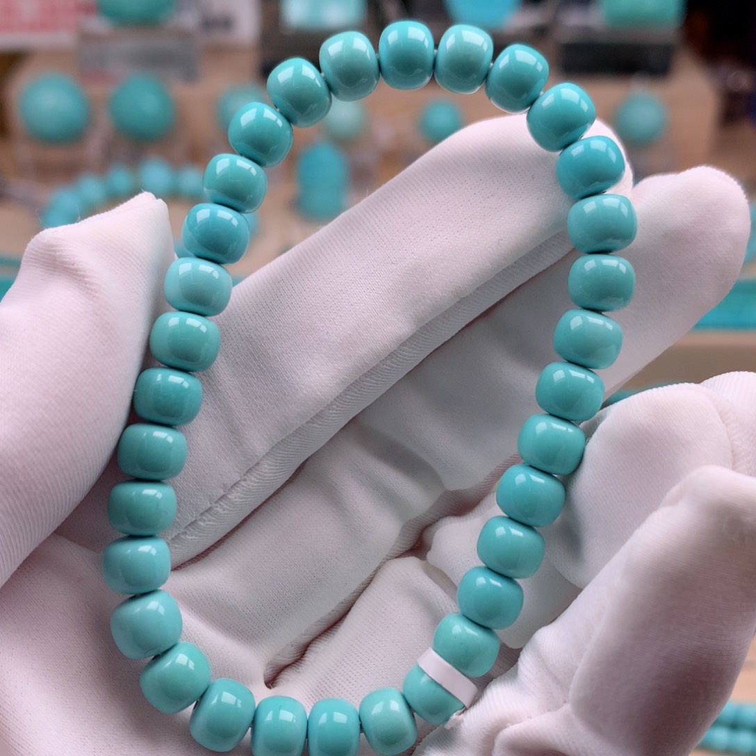 绿松石未镶嵌珠宝奇石6.4mm