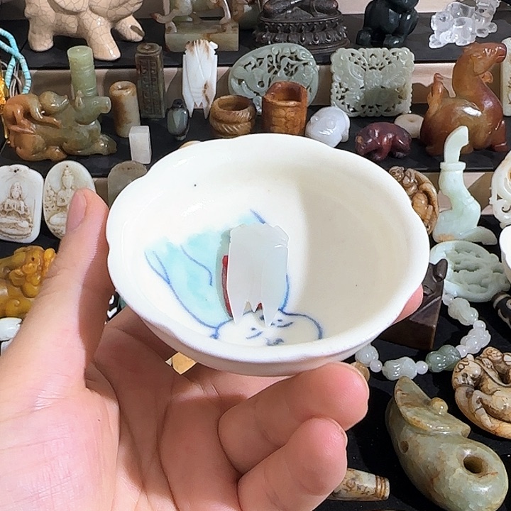 瓷片摆件恭喜发财恭喜结缘1