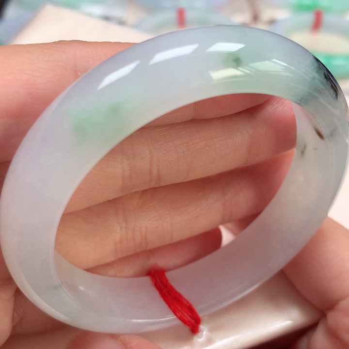 翡翠手镯未镶嵌高冰水墨画26