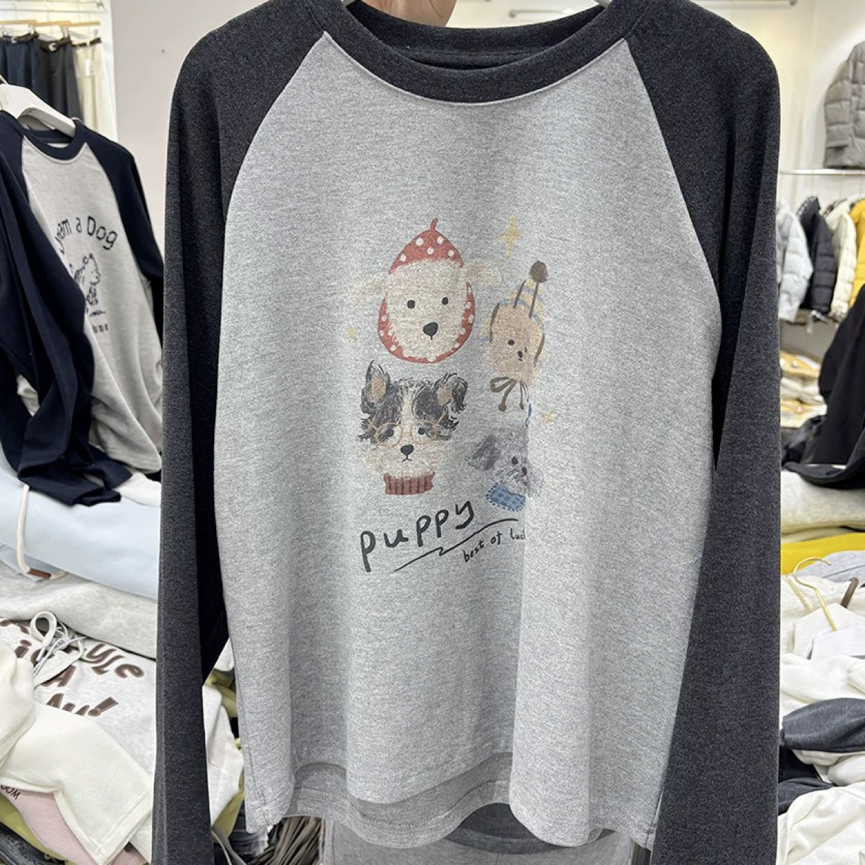 【四只小狗】福福款韩货加绒打底上衣11291