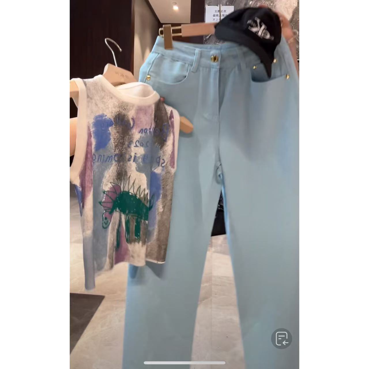 徐秋阳  绿恐龙 春季新款百搭时尚休闲显瘦显白背心YM310