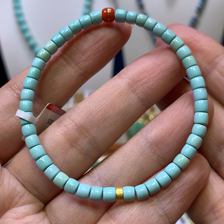 绿松石18K金镶嵌单圈