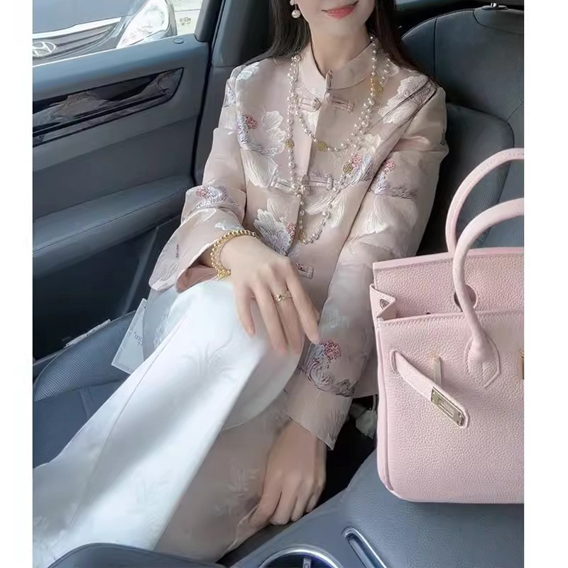 新中式女装中国风唐装外套2024年春季新款感禅意盘扣上衣短款外套
