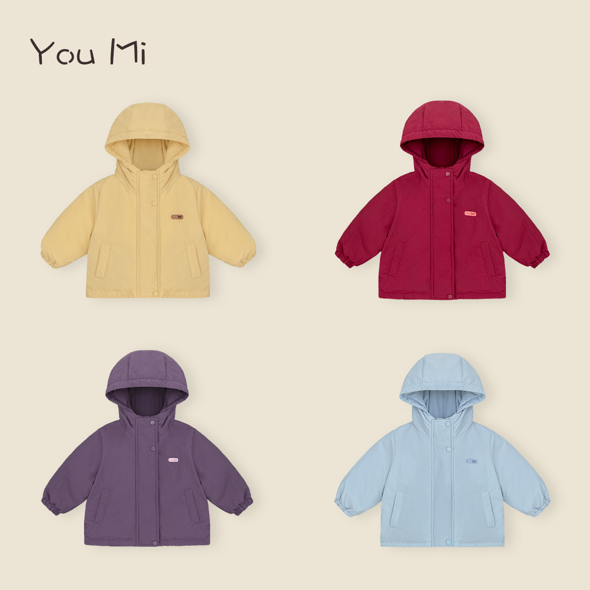 【现货】冬装婴幼儿小童韩版时尚小熊贴标加厚连帽羽绒服YT0032-YTD