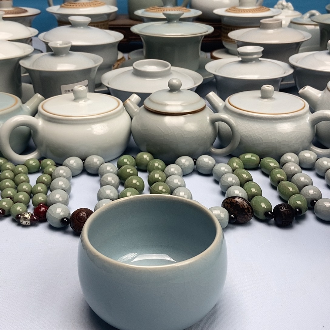 杯天青微蓝禅定杯原矿原釉原产地