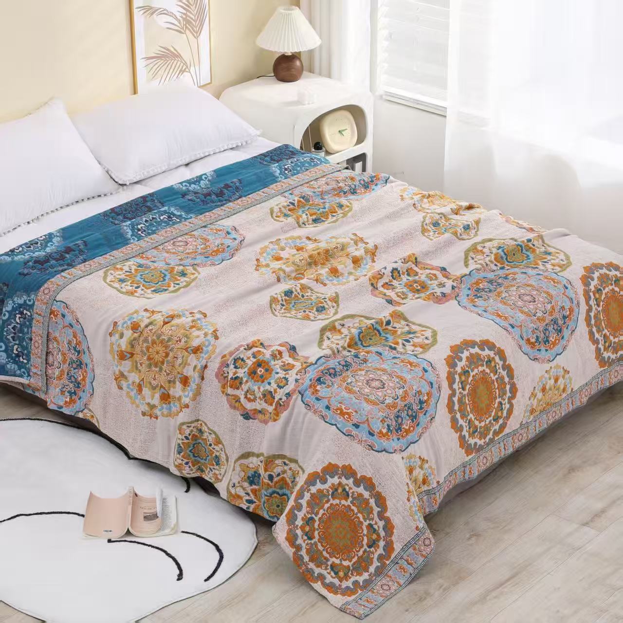 【宋锦】200*230cm皇室定制轻奢高定异域风情床盖