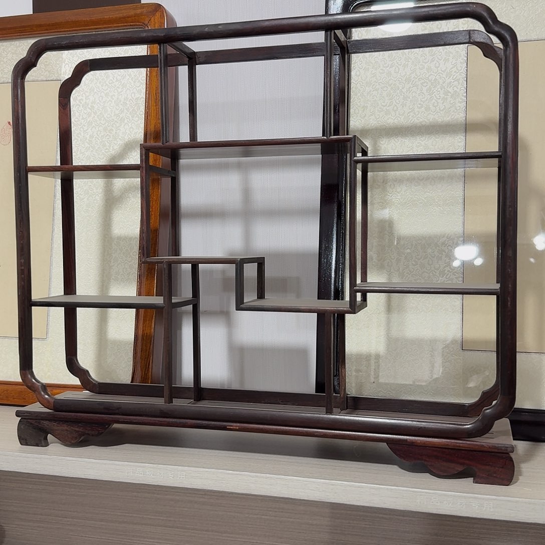 大红酸枝工艺品底座