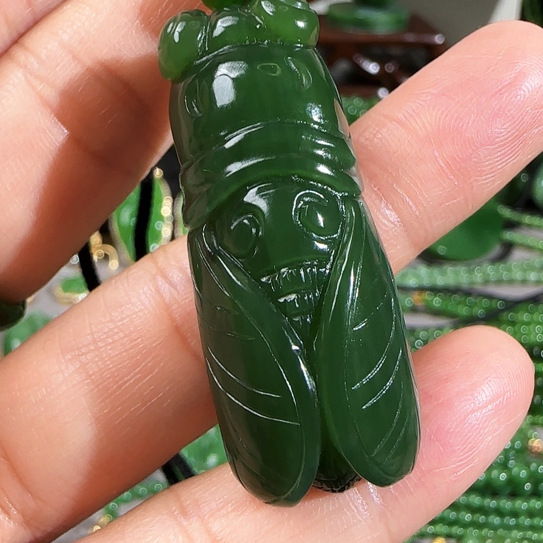 和田玉（碧玉）颈饰未镶嵌