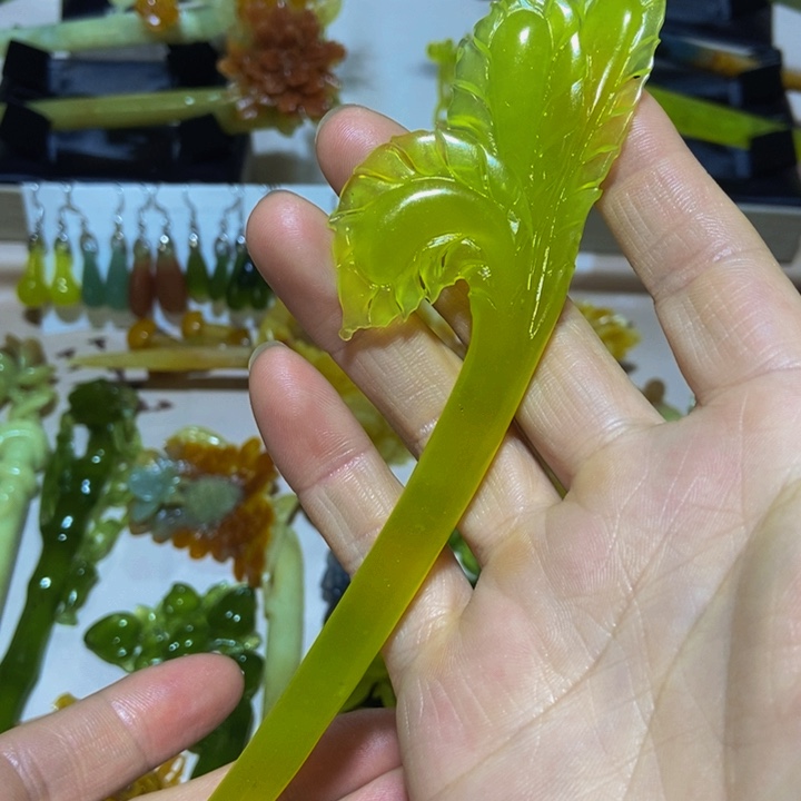 蛇纹石玉发簪未镶嵌