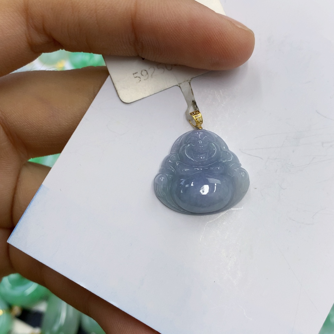 翡翠18K金镶嵌颈饰翡翠