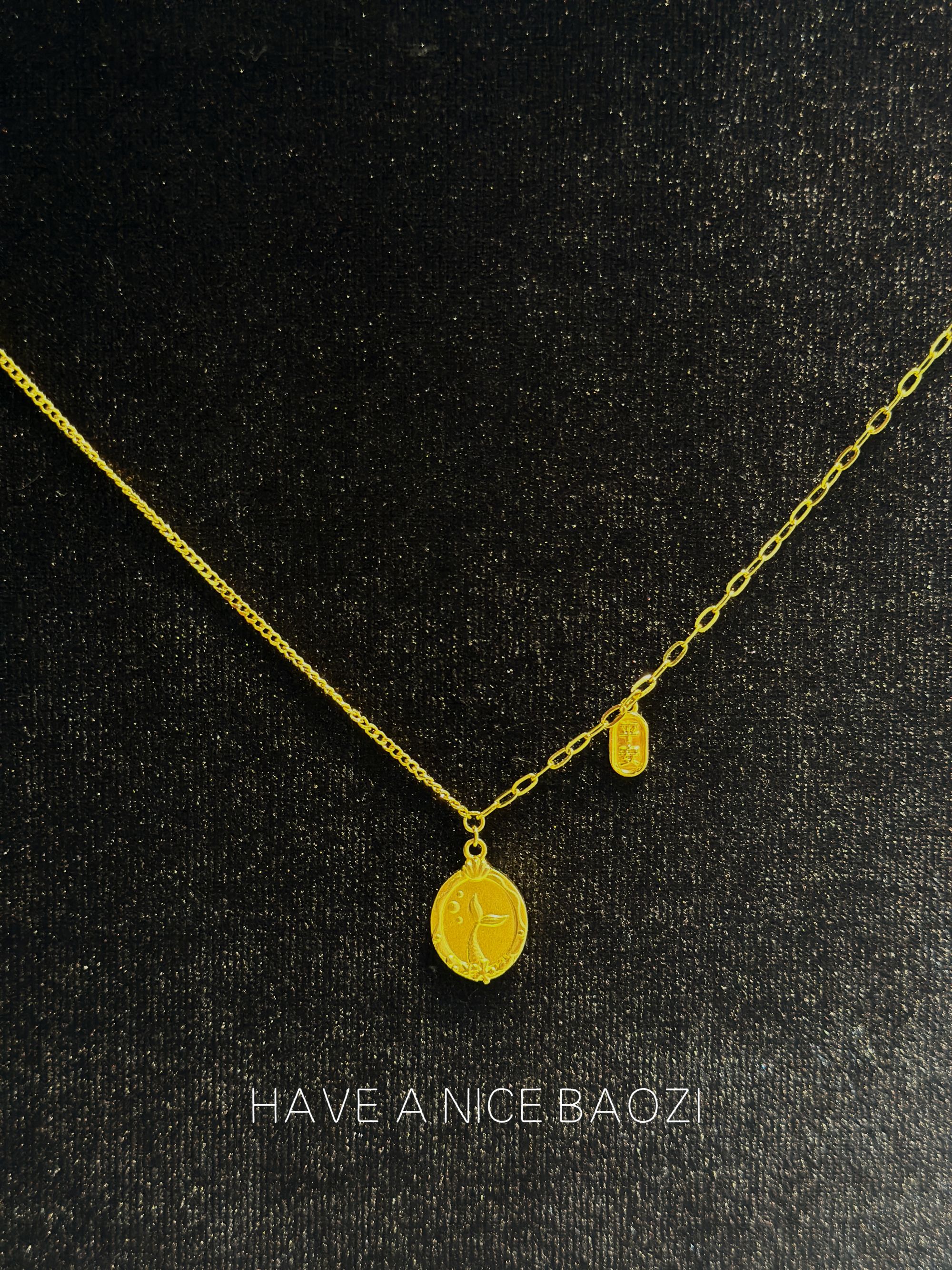 坠链均足银 银项链 美人鱼套链 简约高级感